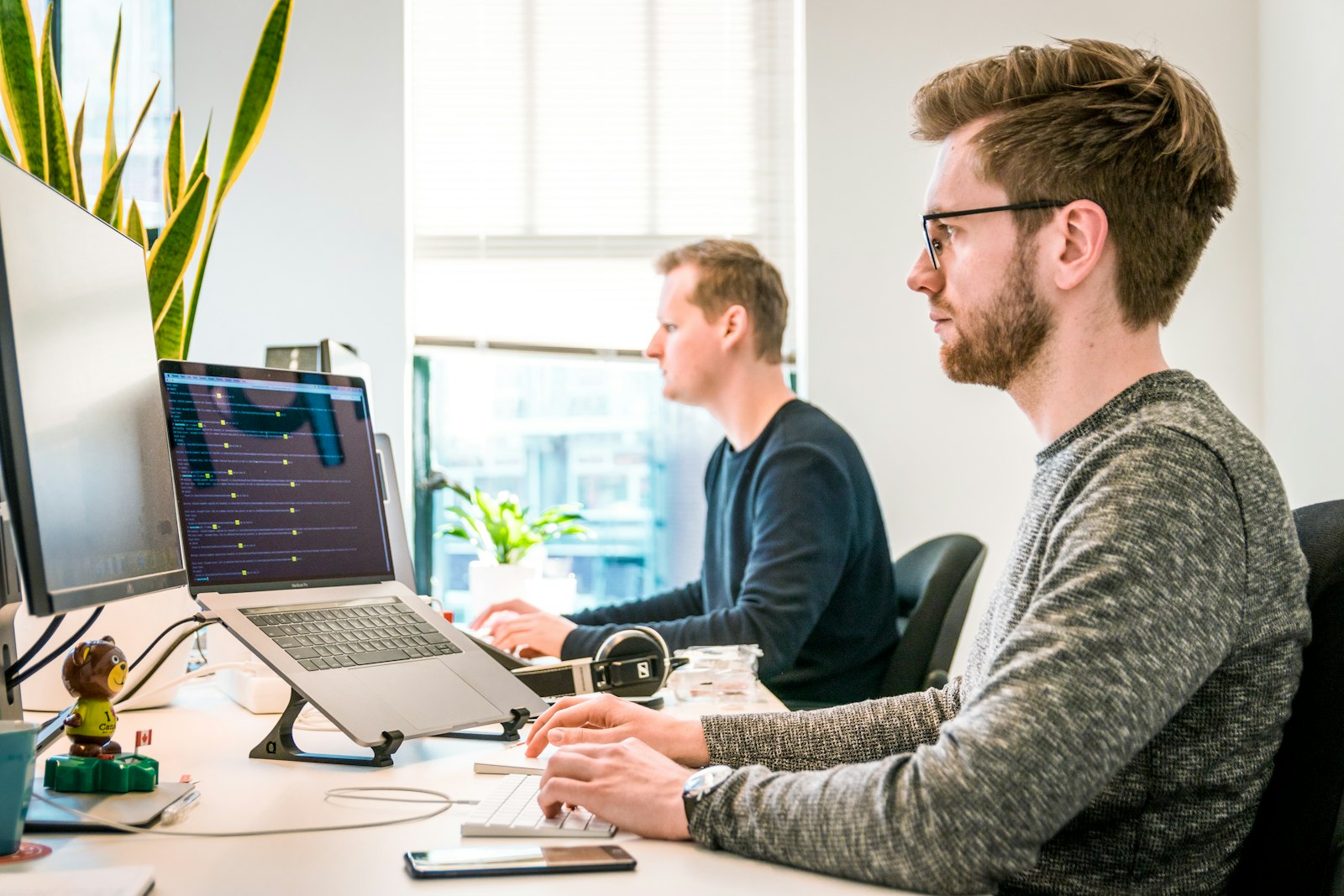 Managed IT services team at work
